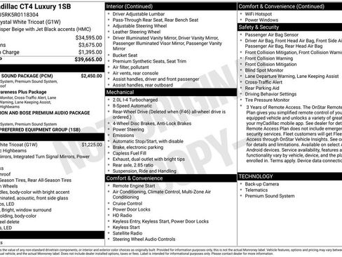 Used 2024 Cadillac CT4 Luxury w/ Sun And Sound Package RWD image 4