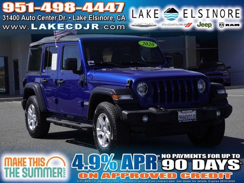 Certified 2020 Jeep Wrangler Unlimited Sport S AWD/4WD image 1