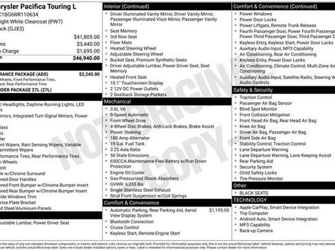 Certified 2024 Chrysler Pacifica Touring-L w/ S Appearance Package FWD image 12
