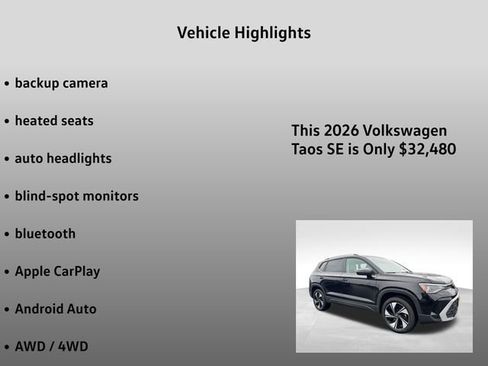 New 2026 Volkswagen Taos SE image 5