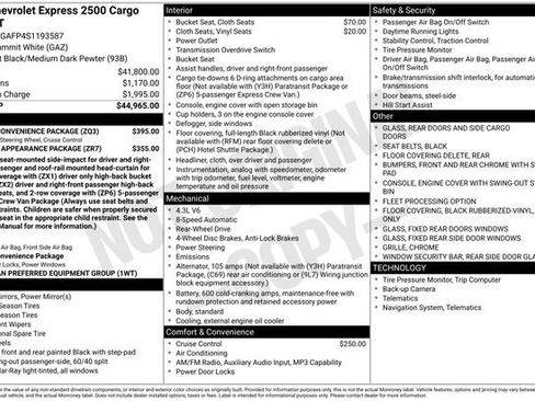 Used 2025 Chevrolet Express 2500 w/ Driver Convenience Package RWD image 20