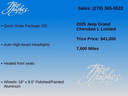 Used 2025 Jeep Grand Cherokee L Limited AWD/4WD image 7