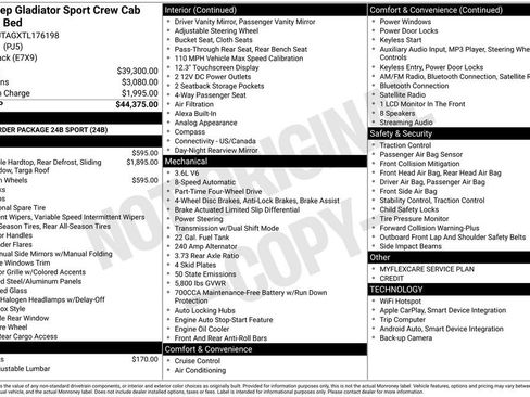 New 2026 Jeep Gladiator Sport AWD/4WD image 9