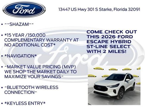 New 2026 Ford Escape ST-Line Select w/ Tech Pack #1 image 5