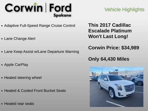 Used 2017 Cadillac Escalade Platinum image 22