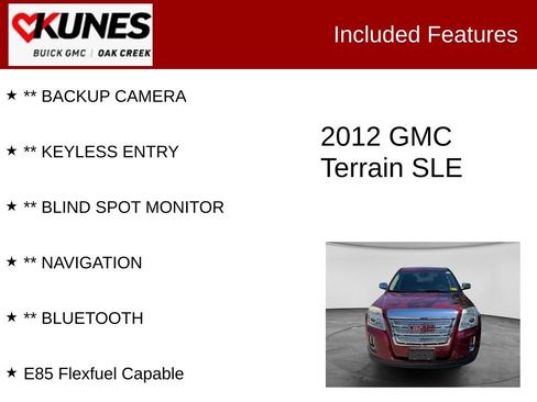 Used 2012 GMC Terrain SLE w/ LPO, Chrome Package FWD image 2