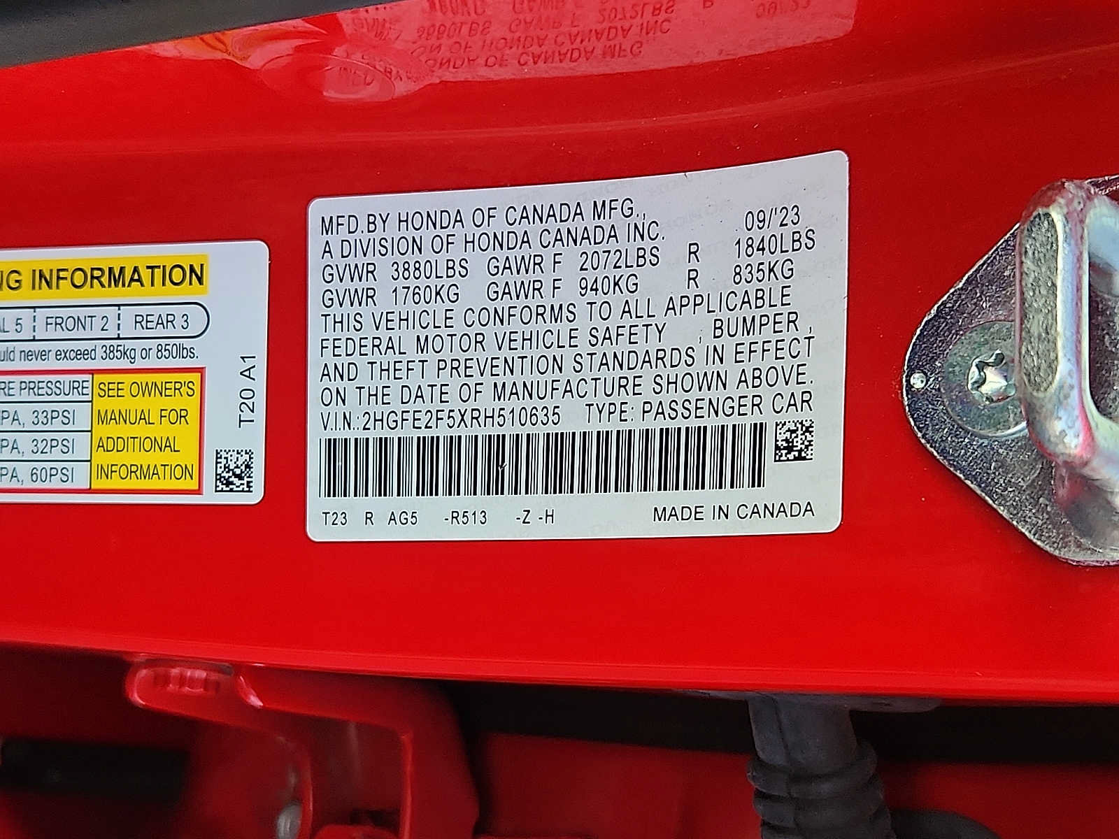 Certified 2024 Honda Civic Sport image 26
