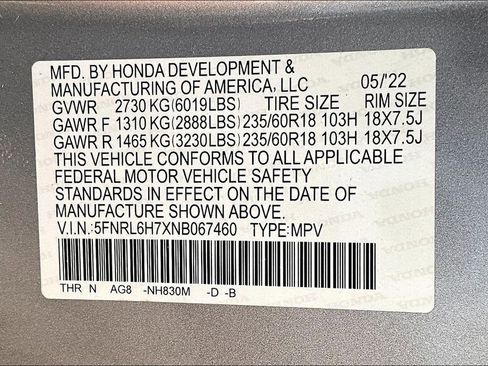 Certified 2022 Honda Odyssey EX-L image 16