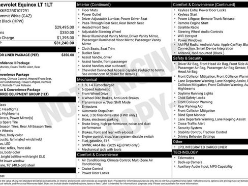 Used 2024 Chevrolet Equinox LT w/ LPO, Floor Liner Package image 31