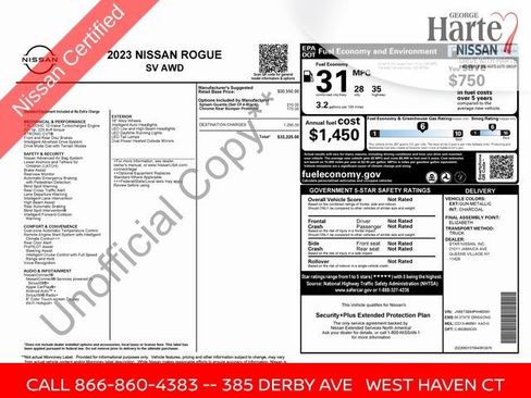 Certified 2023 Nissan Rogue SV AWD/4WD image 91