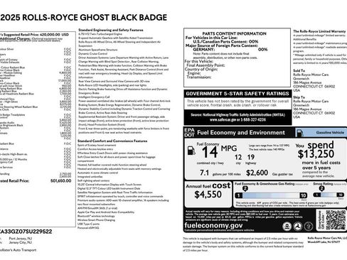 Certified 2025 Rolls-Royce Ghost Black Badge image 40