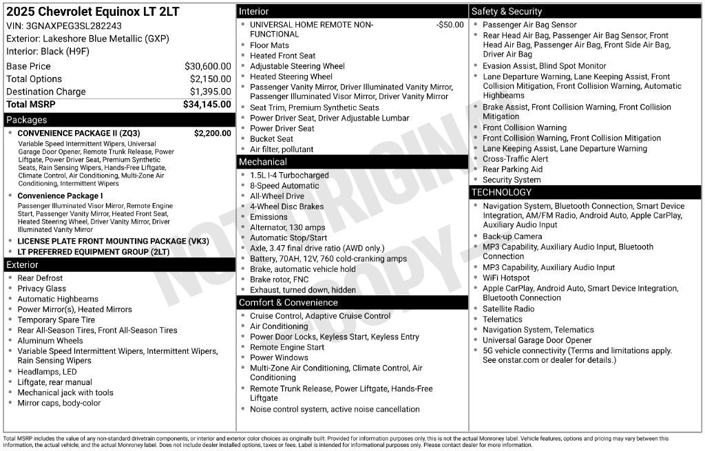 Used 2025 Chevrolet Equinox LT w/ Convenience Package II AWD/4WD image 22