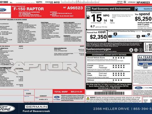 Used 2022 Ford F150 Raptor w/ Raptor 37 Performance Package image 32