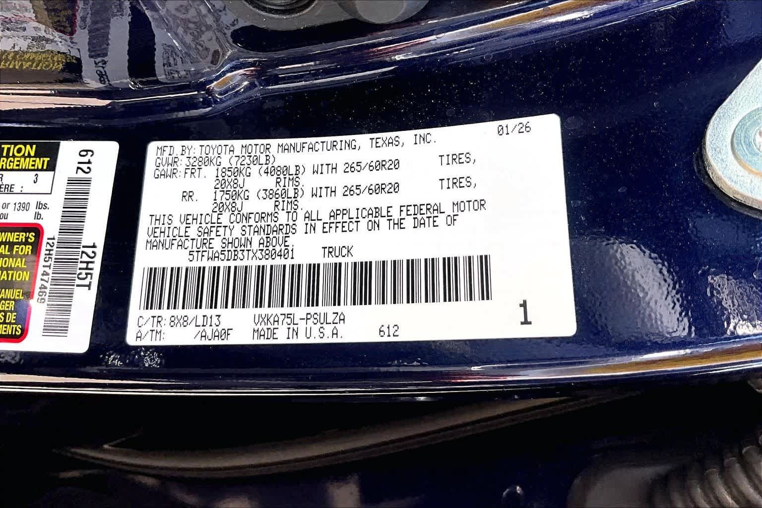 Certified 2026 Toyota Tundra Limited AWD/4WD image 34