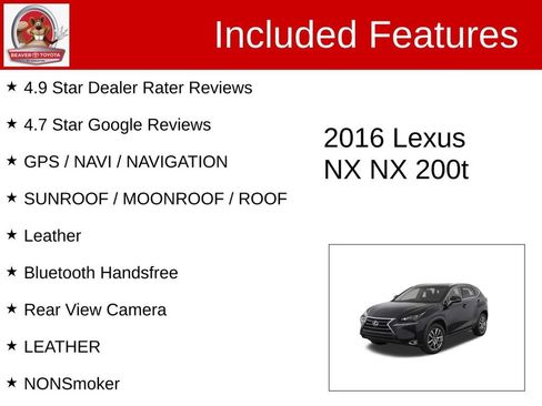 Used 2016 Lexus NX 200t FWD w/ Premium Package image 4