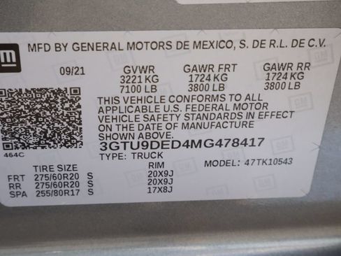 Certified 2021 GMC Sierra 1500 SLT AWD/4WD image 33