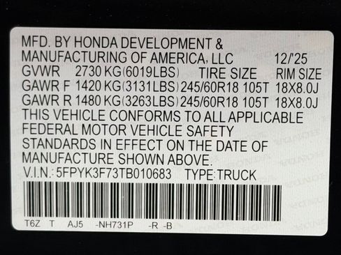 New 2026 Honda Ridgeline TrailSport+ image 22