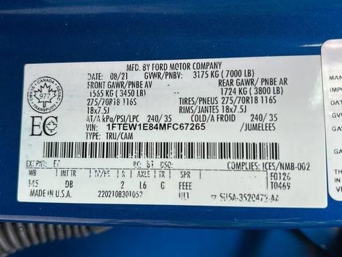Used 2021 Ford F150 Tremor w/ Trailer Tow Package AWD/4WD image 40