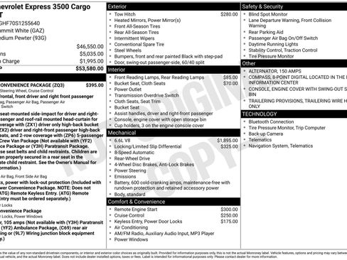 New 2025 Chevrolet Express 3500 Extended w/ Driver Convenience Package RWD image 3
