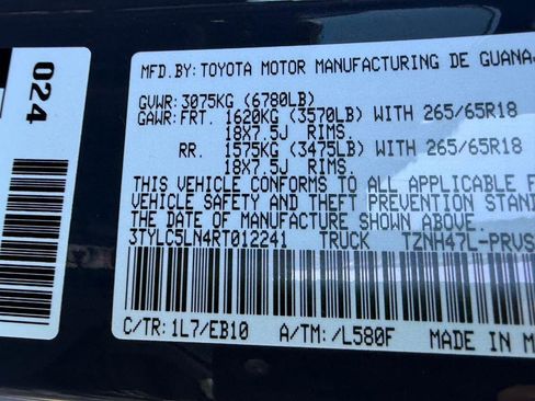 Certified 2024 Toyota Tacoma Limited image 24