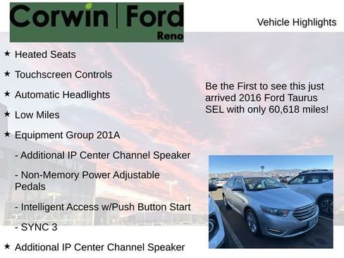 Used 2016 Ford Taurus SEL w/ Equipment Group 201A image 4