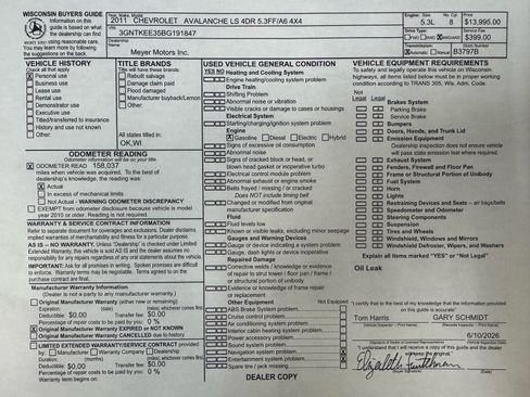 Used 2011 Chevrolet Avalanche LS w/ Convenience Package AWD/4WD image 25