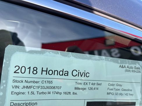 Used 2018 Honda Civic EX-T image 11