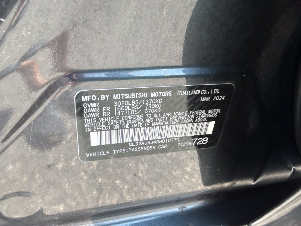 Used 2024 Mitsubishi Mirage ES FWD image 22