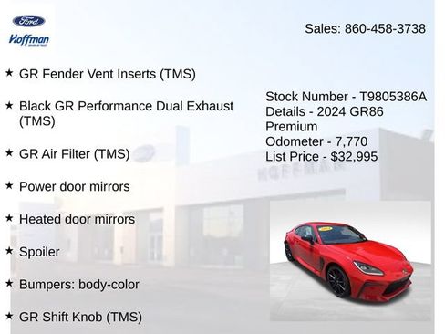 Used 2024 Toyota GR86 Premium RWD image 25