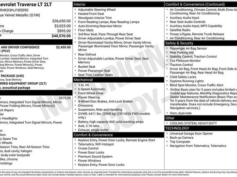 Used 2017 Chevrolet Traverse LT FWD image 31