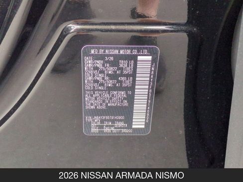 New 2026 Nissan Armada NISMO AWD/4WD image 27