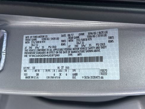 Used 2017 Ford Escape SE w/ SE Leather Comfort Package image 35