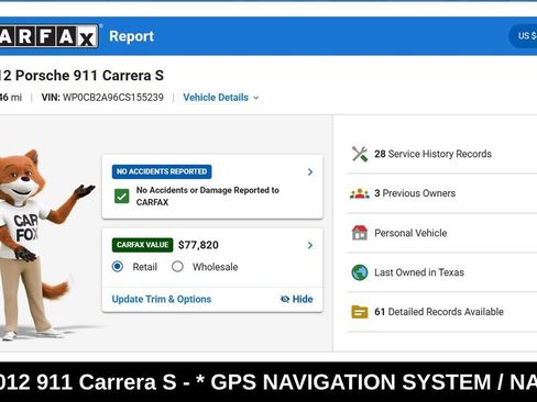 Used 2012 Porsche 911 Carrera S RWD image 9