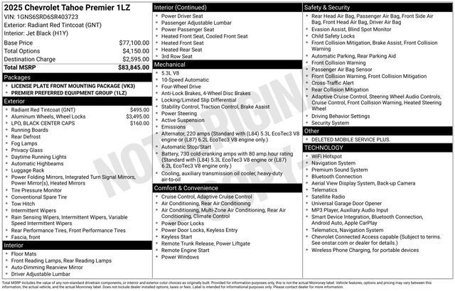 Used 2025 Chevrolet Tahoe Premier AWD/4WD image 20
