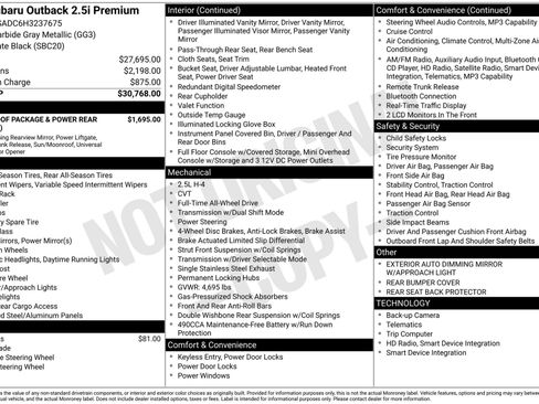 Used 2017 Subaru Outback 2.5i Premium image 4