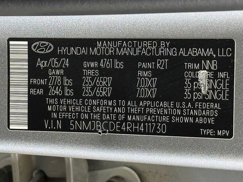 Certified 2024 Hyundai Tucson SEL AWD/4WD image 44