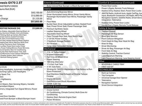 Used 2023 Genesis GV70 2.5T w/ Sport Prestige Package AWD/4WD image 38