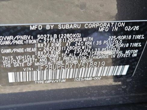 New 2026 Subaru Outback Touring AWD/4WD image 18