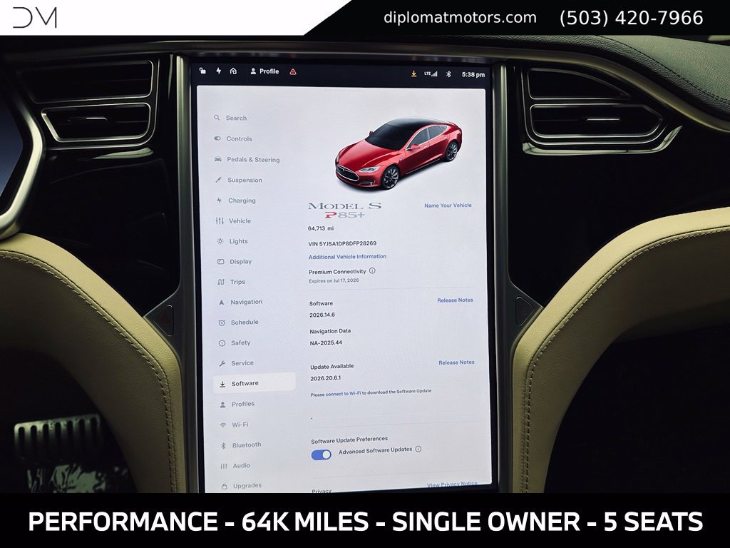 Used 2013 Tesla Model S Performance RWD image 2