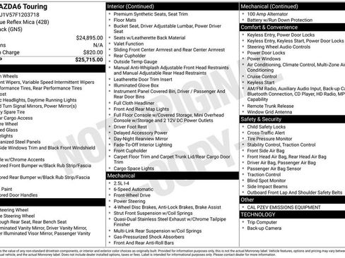 Used 2015 MAZDA MAZDA6 Touring image 46