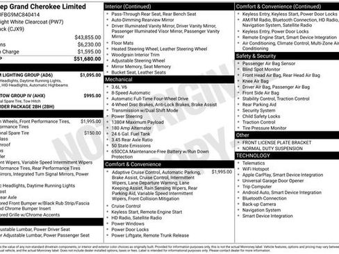 Used 2021 Jeep Grand Cherokee Limited w/ Premium Lighting Group AWD/4WD image 6
