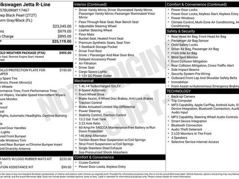 Used 2019 Volkswagen Jetta R-Line w/ R-Line Cold Weather Package FWD image 3