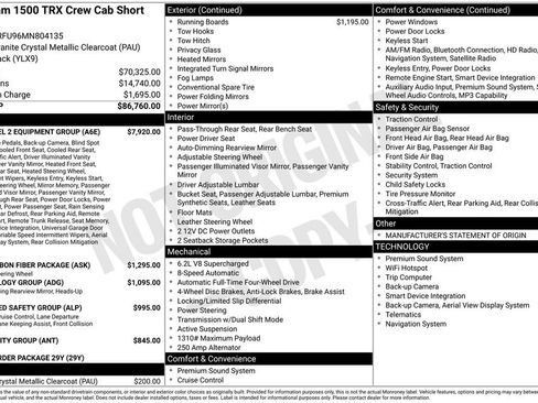Used 2021 RAM 1500 TRX w/ TRX Level 2 Equipment Group AWD/4WD image 44