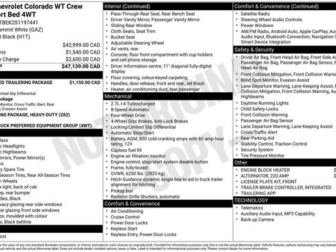 Used 2025 Chevrolet Colorado W/T w/ Advanced Trailering Package AWD/4WD image 7