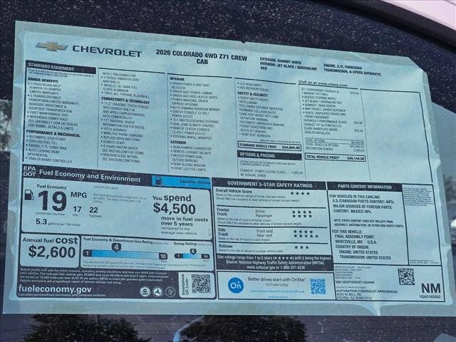 New 2026 Chevrolet Colorado Z71 w/ Z71 Convenience Package 2 AWD/4WD image 17