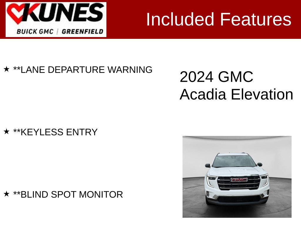 Used 2024 GMC Acadia Elevation FWD image 3