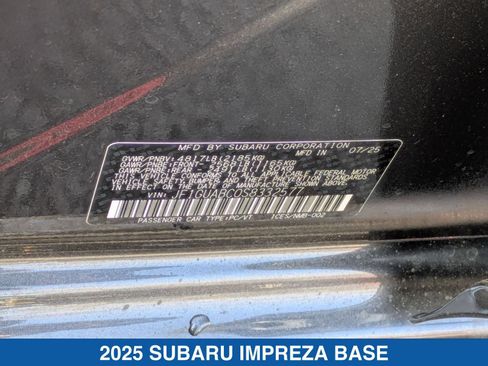 Certified 2025 Subaru Impreza 2.0i AWD/4WD image 36