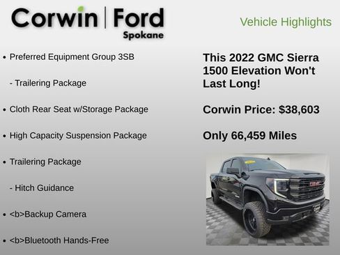 Used 2022 GMC Sierra 1500 Elevation image 30