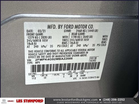 Used 2021 Ford Edge SE w/ Cargo Accessory Package AWD/4WD image 19
