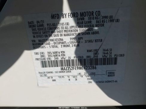 Used 2021 Ford EcoSport S FWD image 17